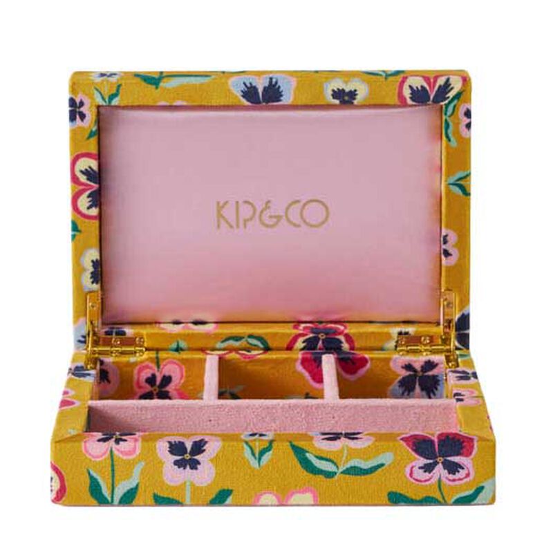 Kip&Co Pretty Pansy Velvet Jewellery Box Small Small image number 0